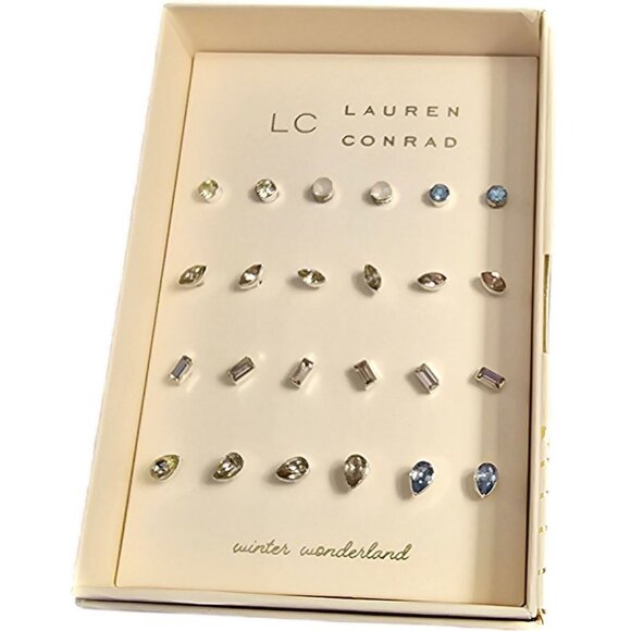 LC Lauren Conrad Winter Wonderland 20-Pair Earring Gift Box Set - Picture 1 of 4